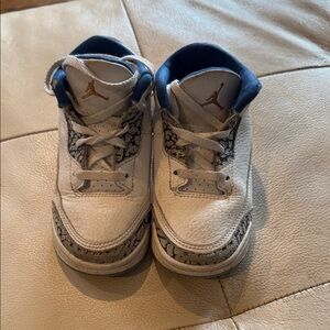 Nike Jordan Kids White and Blue Sneakers
